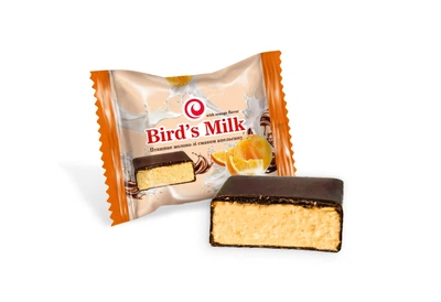 Цукерки СВІТЕЙЛ Bird`s Milk зі смаком апельсина 1 кг