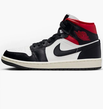 Кроссовки Air Jordan Retro 1 Mid Casual Shoes Black/White Bq6472-061 36.5