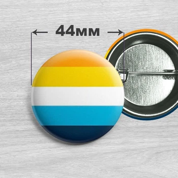 Значок ЛГБТК+ Аромантичность / LGBTQ+ Aroace №1 44мм