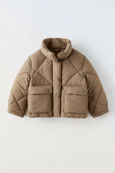 Демисезонная куртка для девочки Zara 122 размер коричневая 0562751737