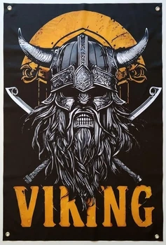 Флаг банер Викинг "Viking" 1000х700 мм на люверсах