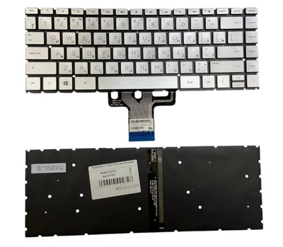 Клавіатура для ноутбука HP Pavilion (13-dk), з підсвічуванням (Light), Silver, (No Frame) UA