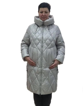 Зимний женский пуховик Mishele 23232N 48, Серебро