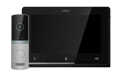 Мультиформатний комплект відеодомофона ARNY AVD-7123 (AVD-710 2Мп 7" TFT + AVP-NG230 2Мп), Black + Silver