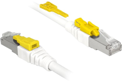 Патч-корд Goobay Secure Cat 6a S/STP 0.5 м білий (4043619853304)