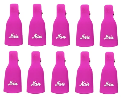 Клипсы для снятия гель-лака Lpnails 10 шт розовые