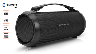 Колонка REAL-EL X-707 Black (8Вт, Bluetooth, USB, AUX, microSD, 1500мА * год)