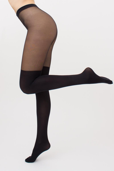 Кольорові жіночі колготки з імітацією панчіх Giulia PARI 60 (16) 4 Black-nero