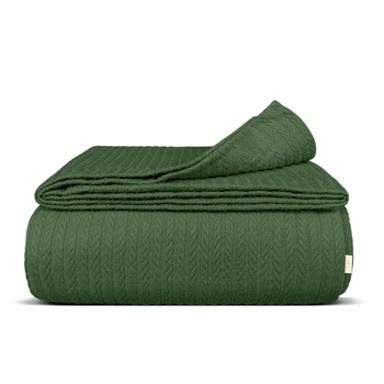 Плед-покривало кіска COSAS 200х220 см Agave Knitted Braid Агава
