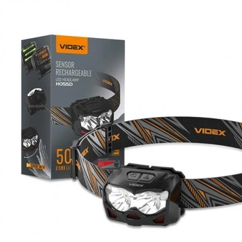 Фонарь налобный светодиодный VIDEX VLF-H055D 500Lm 5000K,483100