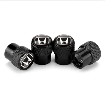 Набір захисних ковпачків SUNROZ Caps на ніпель Honda Rif Metal Black Хонда 4 штуки (A-67791)