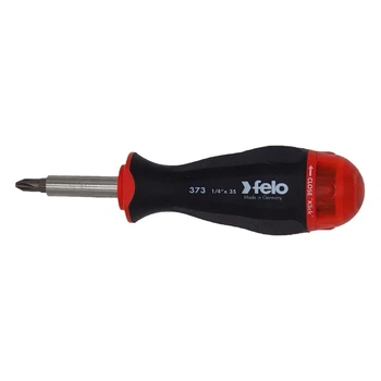 Отвертка Felo с магнитным держателем 1/4" магазин для бит в ручке SL/PH/PZ/x25 мм 37310805 (14734)