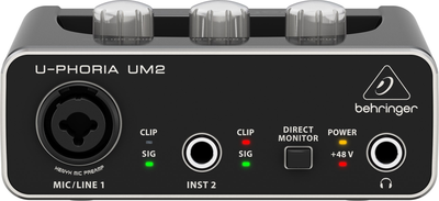 Interfejs audio Behringer U-Phoria UM2 (4033653170888)