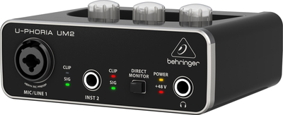 Аудіоінтерфейс Behringer U-Phoria UM2 (4033653170888)