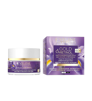 Крем - концетрат проти глибоких зморшок 60+ GOLD & RETINOL Евелін 50 мл. 5480
