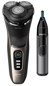 Электробритва Philips S3242/12 серии 3000 +Триммер для носа, ушей PHILIPS NT3650/16 серии 3000 (комплект)