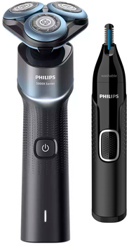 Электробритва PHILIPS X5006/00 серии 5000Х с технологией Skin Protect + Триммер для носа, ушей PHILIPS NT5650/16 серии 5000 (комплект)