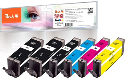 Набір картриджів Peach Tinte Spar Pack для Canon PG-512 Black 17 мл Color 17 мл (7640155894364)