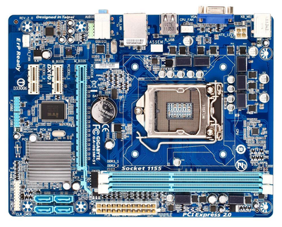 Материнская плата Gigabyte GA-H61M-S1 REV: 2.1, Intel H61, mATX, s1155 БУ