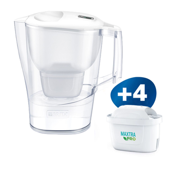 Фильтр-кувшин для воды Brita Aluna 2,4 л Белый производства Германия + картриджи Maxtra Pro 4 шт