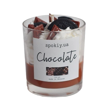 Десертная свеча из соевого воска "Chocolate" Spokiy SP2340, 210 г