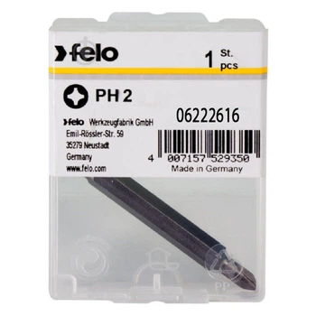 Біта двостороння Felo PH2/PH2х60 мм 1/4" С6,3 ВОХ 06222616 (14515)