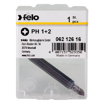 Бита двухсторонняя Felo PH2/PH1х60 мм 1/4" С6,3 ВОХ 06212616 (14514)