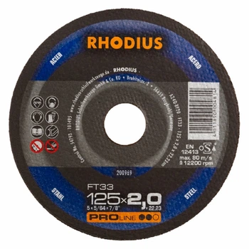 Круг отрезной по металлу Rhodius 150x3,0х22,2 мм PRO FT33 A24Q-BF20 F41 12200 об/мин 200773 (13973)