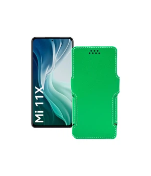 Чохол-книжка з екошкіри для телефону Xiaomi Mi 11x 2021 Зелений