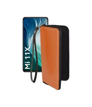 Чохол-гаманець з екошкіри для телефону Xiaomi Mi 11x 2021 Коричневий
