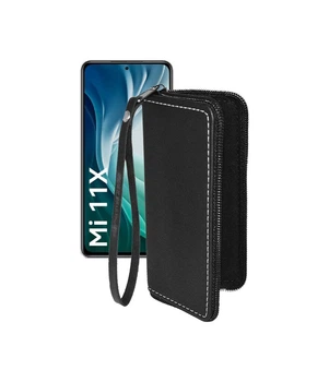 Чохол-гаманець з екошкіри для телефону Xiaomi Mi 11x 2021 Чорний матовий