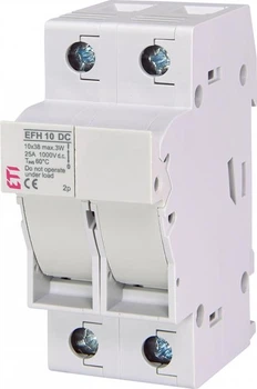 Разъединитель предохранителя ETI EFH 10 2P 25A 1000V DC, держатель предохранителя 10х38 двухполюсный (002540203)