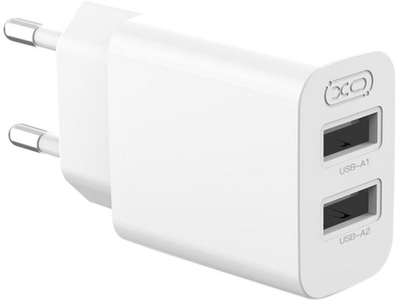 Мережевий зарядний пристрій XO L109 - 12W Dual port USB-A White (L109_White)