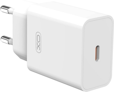 Мережевий зарядний пристрій XO L126 - 20W PD Single port USB-C White (L126_White)