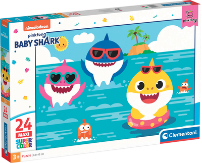 Пазл Clementoni Baby Shark серія MAXI 24 елементи (8005125285198)