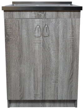 Мийка з тумбою AQUAMARIN BoxWood 600 Gray Onyx (Сірий Онікс)+Сифон