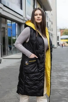 Жилетка жіноча великих розмірів UF-Fashion 1000 - RS 48 жовтий