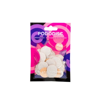 Сменные файлы белые Staleks Pro для педикюрного диска PODODISC M 320 грит, 50 шт (PDF-20-320w)