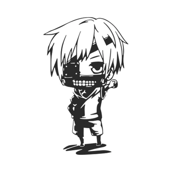 Наклейка на Авто / Мото / Витрину на Стекло Кузов " Аниме - Чиби - Токийский гуль - Tokyo Ghoul " любой цвет