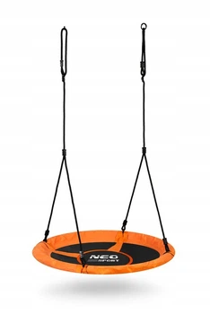 Гойдалка підвісна садова дитяча гніздо лелеки NEO - sport Swingo XXL 95 cm, помаранчевого кольору