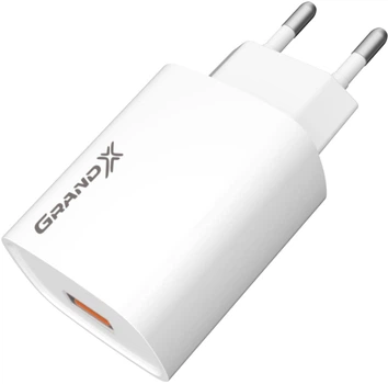 Сетевое зарядное устройство Grand-X CH-550W 22.5W Fast Charge USB-A