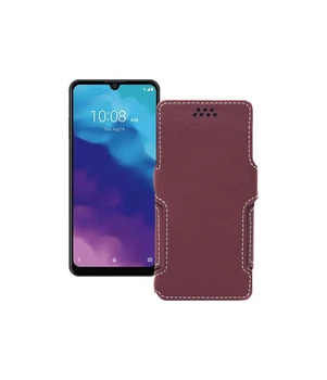Чохол-книжка з екошкіри для телефону ZTE Blade A7 2020 (not finder print scanner) Бордовий