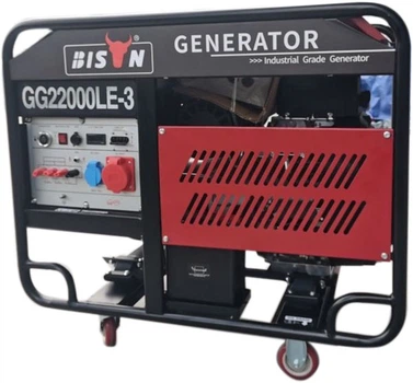 Генератор бензиновый Bison GG22000LE-3 15/16 кВт 1 и 3 фазы электрический пуск AVR