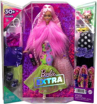 Lalka z akcesoriami Mattel Barbie Extra Deluxe z różowymi włosami 29 cm (0194735056422)