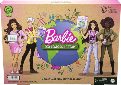 Набір ляльок Mattel Barbie Eco-Leadership Team 4 шт (0194735015597)