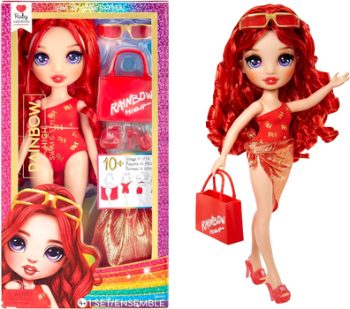 Lalka MGA Rainbow High Swim and Style Fashion Doll Ruby 28 cm (0035051507277)