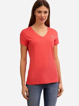 Футболка хлопковая женская U.S. Polo Assn. 212550-0600A XS Коралловая (786660188226)