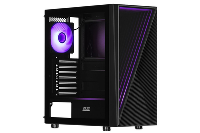 Корпус 2E GAMING INFINITY G205А, без БР, 2xUSB 3.0, 1xUSB Type-C, 1x120mm ARGB fan, 2x120mm fans, ARGB strip, TG Side Panel, ATX, Black