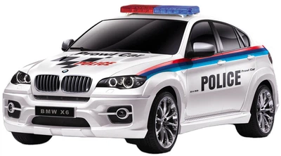 Машина на радиоуправлении Shantou Yisheng BMW X6 Police 1:24 Белая (6902241803492-2)