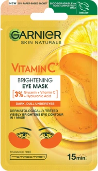 Тканевые патчи Garnier Skin Naturals с витамином С для уменьшения темных кругов под глазами 5 г (3600542569040)